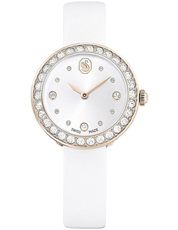 Matrix Swiss Made Leather Strap Tennis Watch in Multi image 1