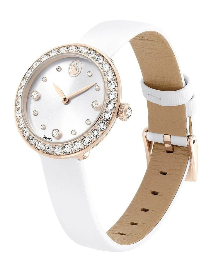 Matrix Swiss Made Leather Strap Tennis Watch in Multi image 2