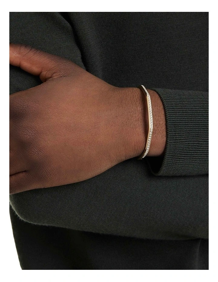 Dextera Octagon Shape Bangle in White image 6