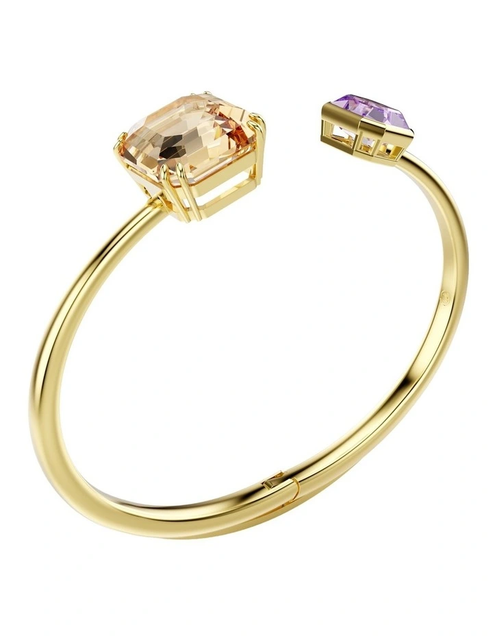 Millenia Bangle Octagon Cut Gold-Tone Plated in Multicolored image 3