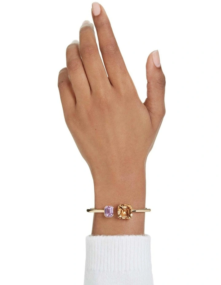 Millenia Bangle Octagon Cut Gold-Tone Plated in Multicolored image 6