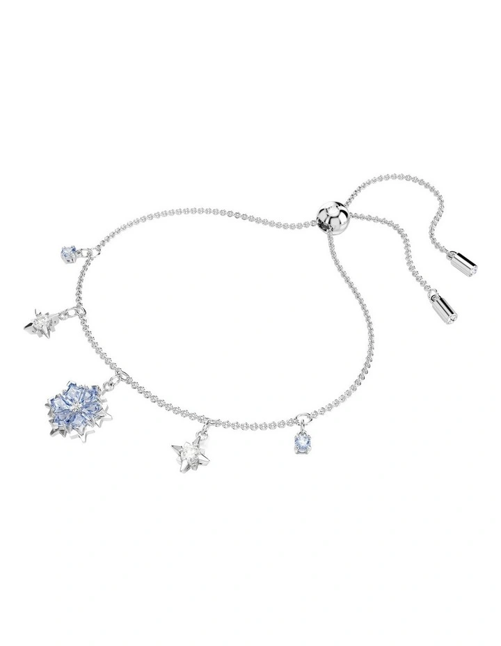 Magic Snowflake Rhodium Plated Bracelet in Blue image 2