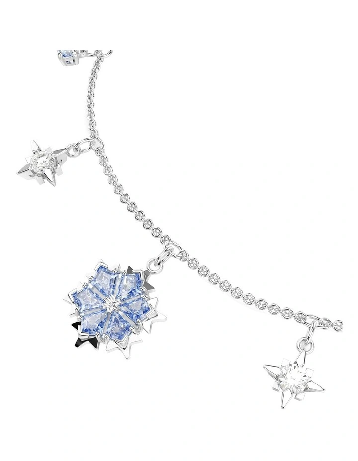 Magic Snowflake Rhodium Plated Bracelet in Blue image 4
