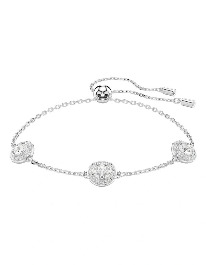 Una Angelic Round Cut Bracelet in White image 1