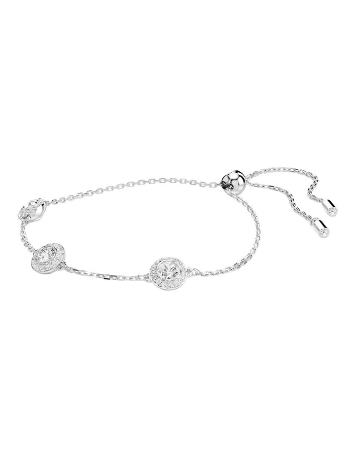 Una Angelic Round Cut Bracelet in White image 2