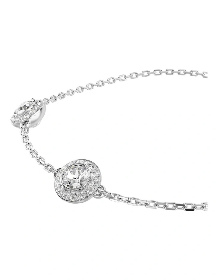 Una Angelic Round Cut Bracelet in White image 4