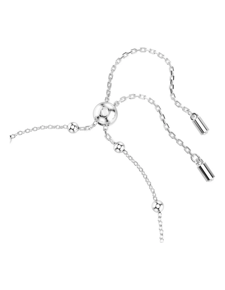 Una Angelic Round Cut Rhodium Plated Bracelet in White image 3