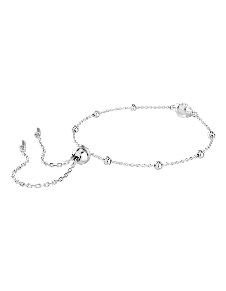 Una Angelic Round Cut Rhodium Plated Bracelet in White image 6