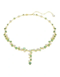 Constella Mixed Cuts Y Necklace in Green