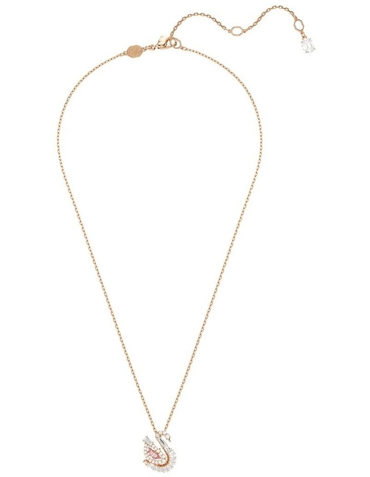 Mixed Cuts Swan Pendant in Pink image 2