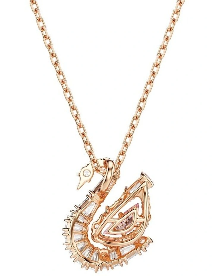Mixed Cuts Swan Pendant in Pink image 5