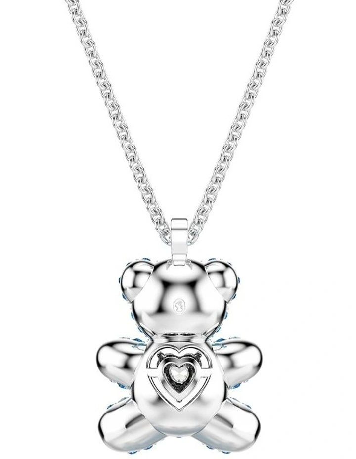 Teddy Bear Rhodium Plated Pendant in Blue image 5