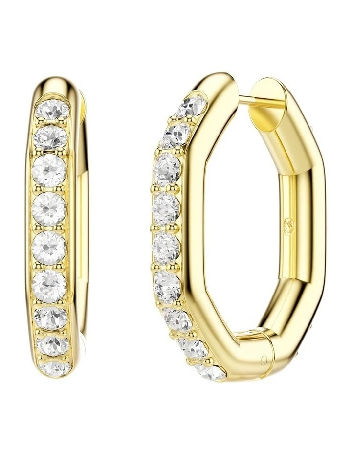 Dextera Hoop Earrings in White image 4