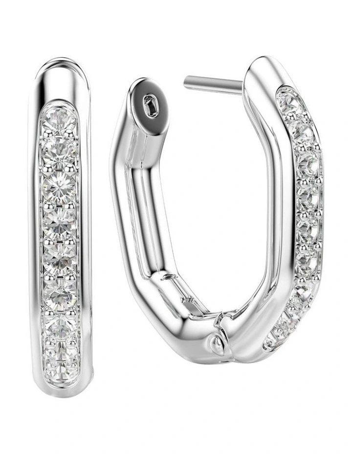 Dextera Hoop Earrings in White image 3
