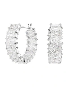 Matrix Hoop Earrings in White