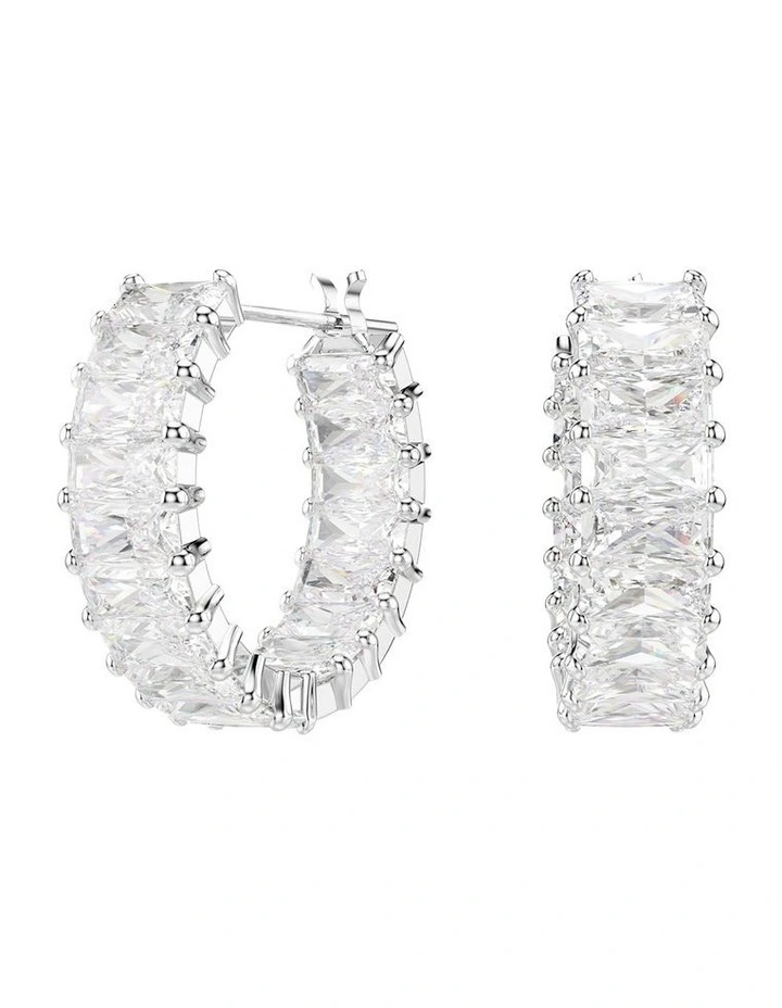 Matrix Hoop Earrings in White image 1