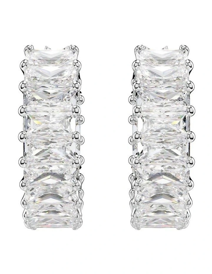 Matrix Hoop Earrings in White image 2