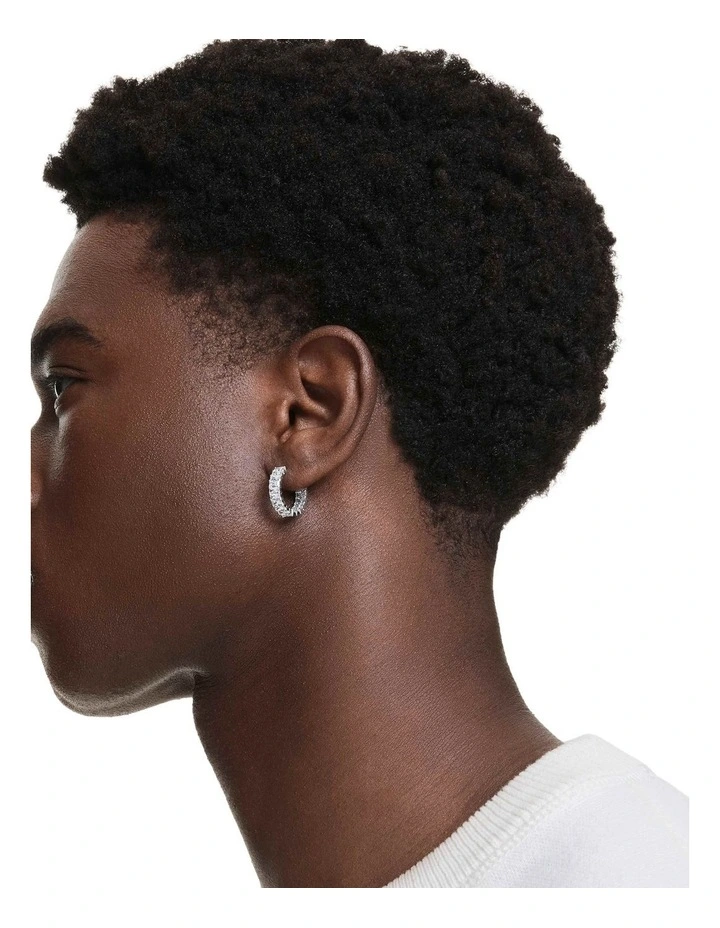 Matrix Hoop Earrings in White image 5