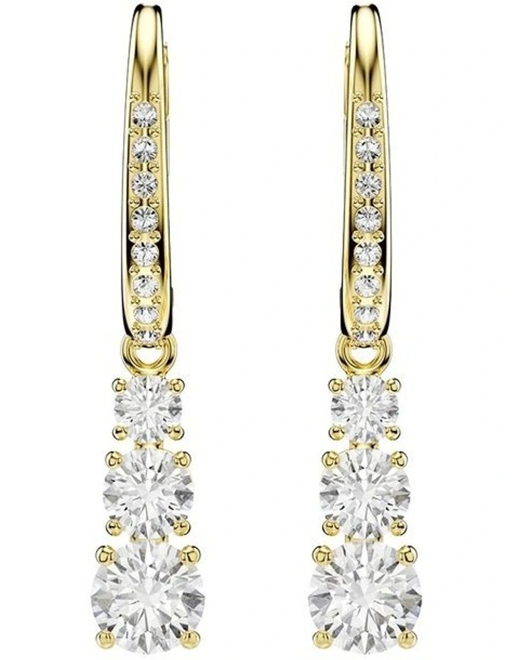 Stilla Attract Hoop Earrings in White image 2