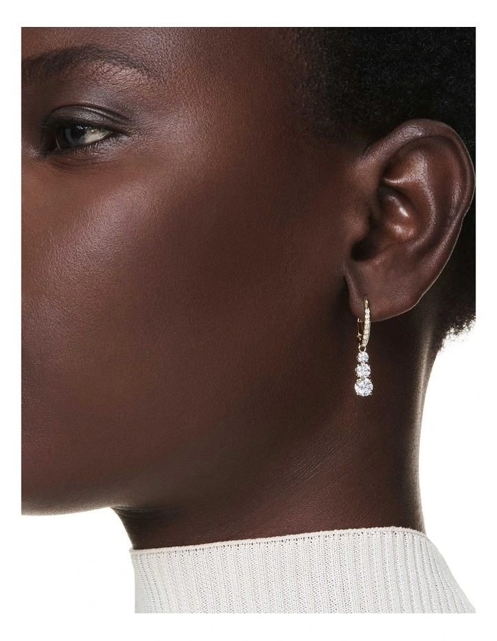 Stilla Attract Hoop Earrings in White image 5