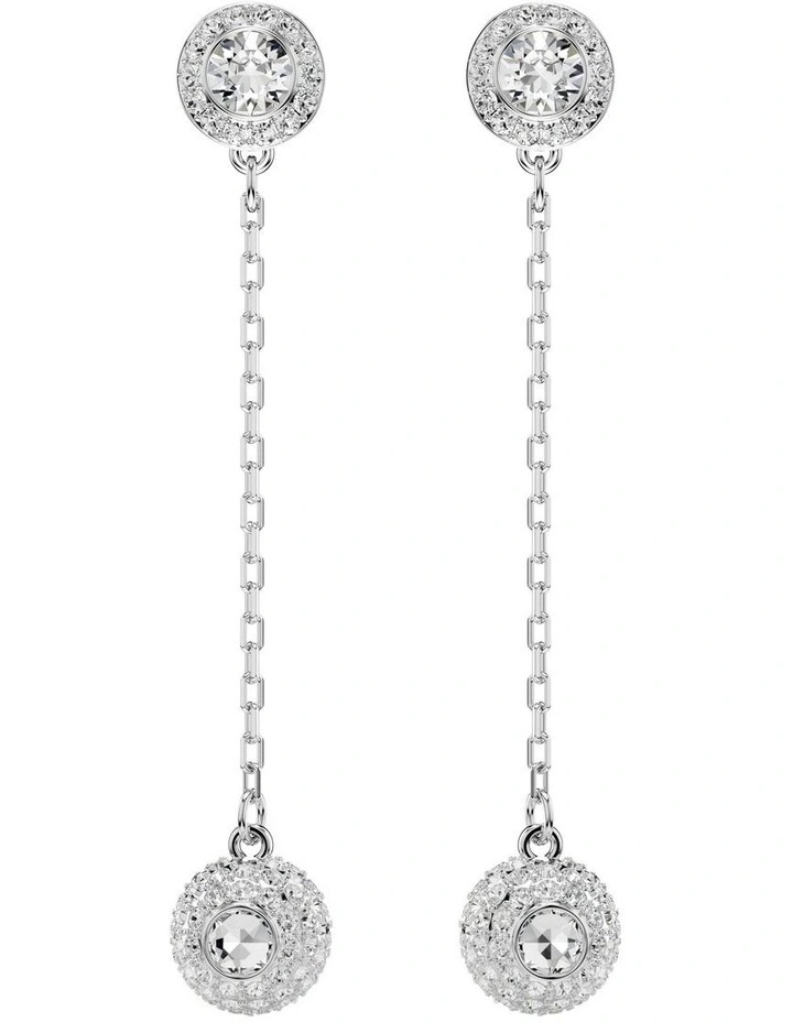 Una Angelic Drop Earrings in White image 1