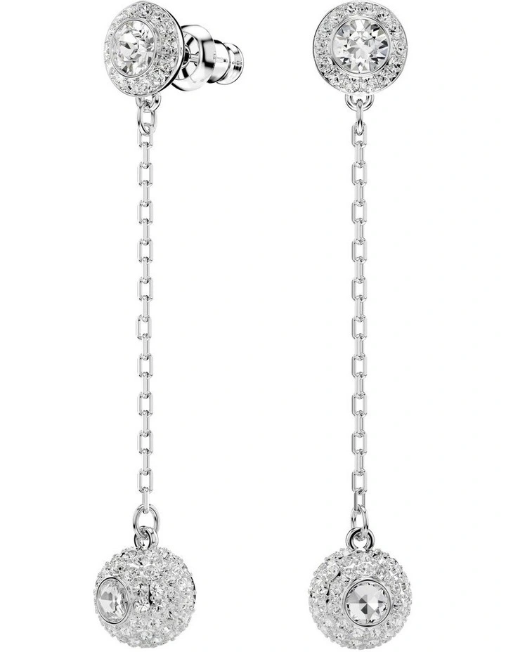 Una Angelic Drop Earrings in White image 2