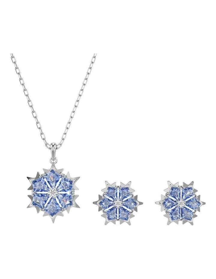 Snowflake Rhodium Plated Magic Set in Blue image 1