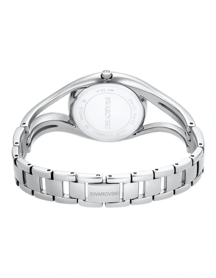 Hyperbola Swiss Made Stainless Steel Bangle Watch in Silver image 3