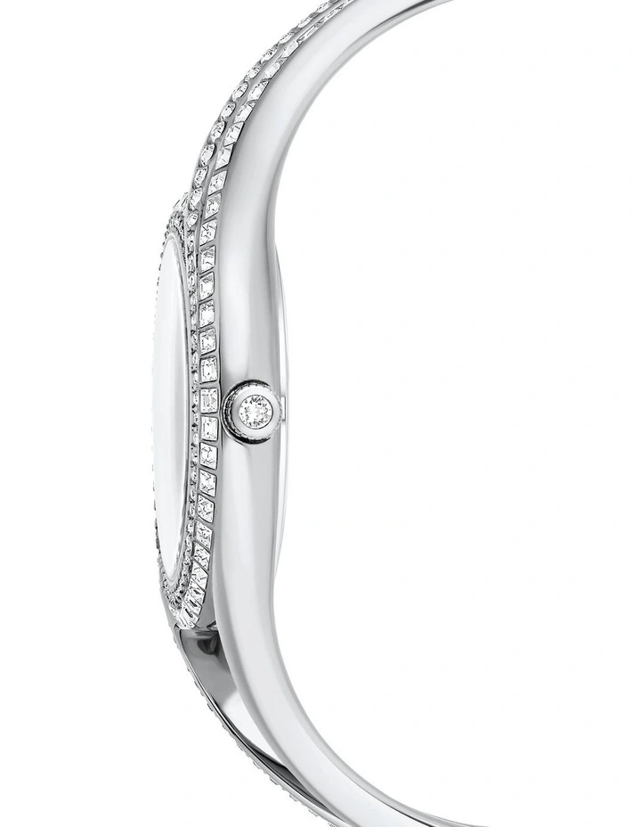 Hyperbola Swiss Made Stainless Steel Bangle Watch in Silver image 6