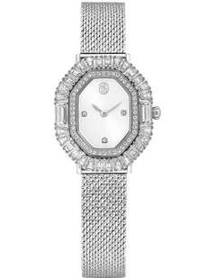 Matrix Octagon Metal Bracelet Stainless Steel Watch in Silver