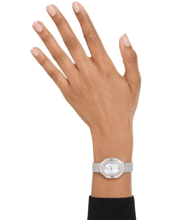 Matrix Octagon Metal Bracelet Stainless Steel Watch in Silver image 7