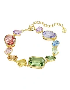 Mixed Cuts Gold-Tone Plated Gema Bracelet in Multicolored
