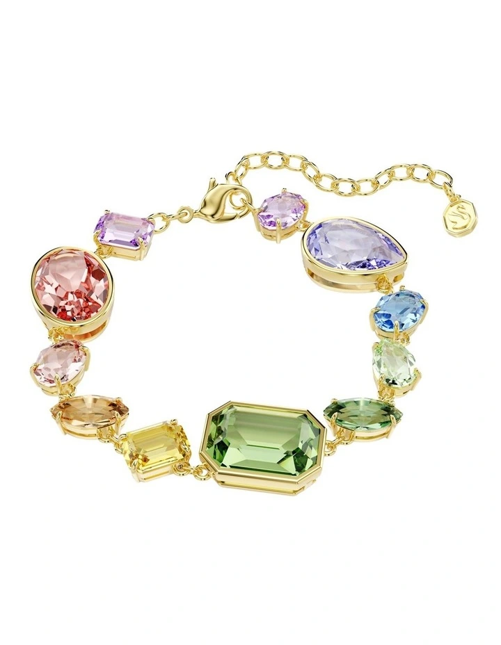 Mixed Cuts Gold-Tone Plated Gema Bracelet in Multicolored image 1