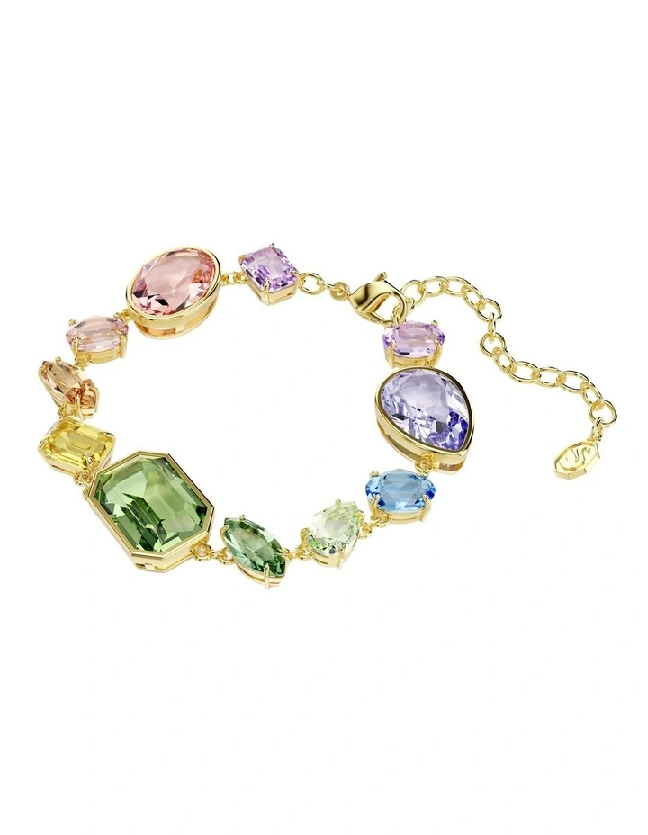 Mixed Cuts Gold-Tone Plated Gema Bracelet in Multicolored image 2