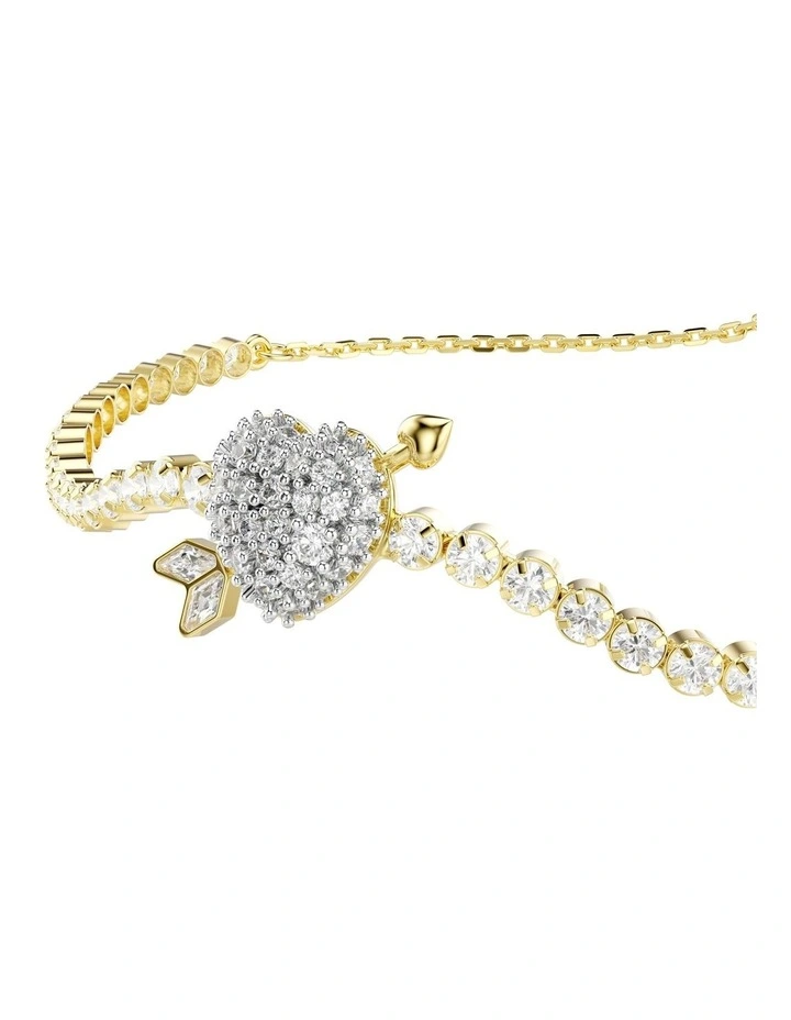 Idyllia Bracelet Mixed Cuts Heart With Arrow Gold-Tone Plated in White image 4