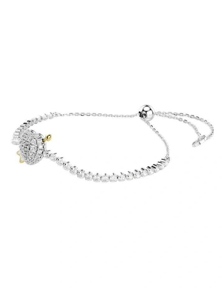 Idyllia Bracelet Mixed Cuts Heart With Arrow Rhodium Plated in White image 2