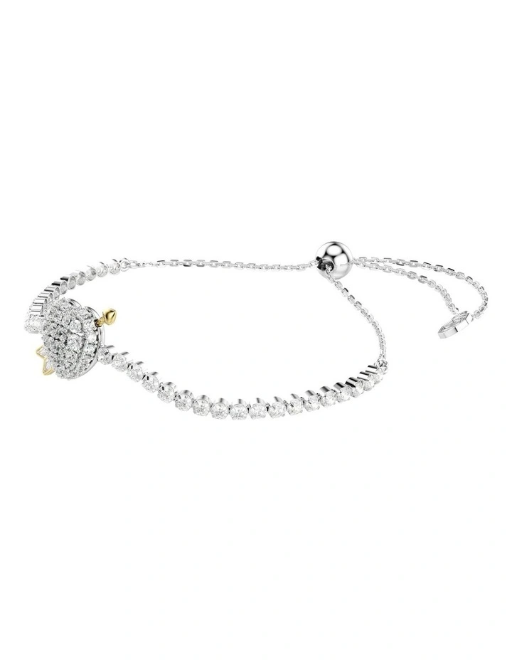 Idyllia Bracelet Mixed Cuts Heart With Arrow Rhodium Plated in White image 2