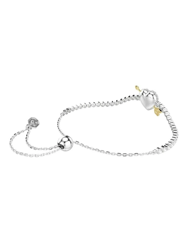 Idyllia Bracelet Mixed Cuts Heart With Arrow Rhodium Plated in White image 5
