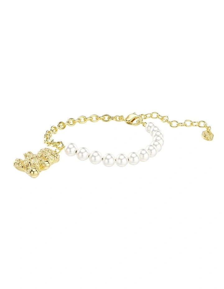 Idyllia Bracelet Crystal Pearl Round Cut Teddy Gold-Tone Plated in Gold image 2