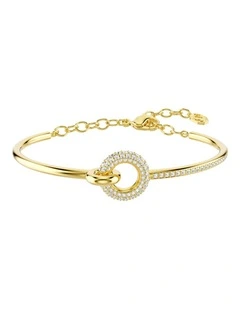 Dextera Bangle Round Cut Gold-Tone Plated in White