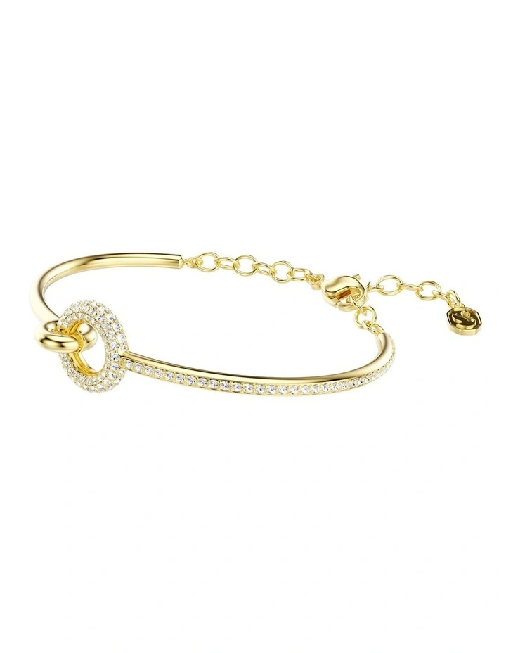 Dextera Bangle Round Cut Gold-Tone Plated in White image 2