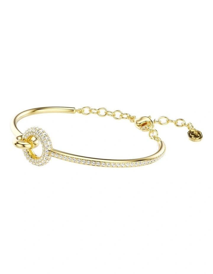Dextera Bangle Round Cut Gold-Tone Plated in White image 2