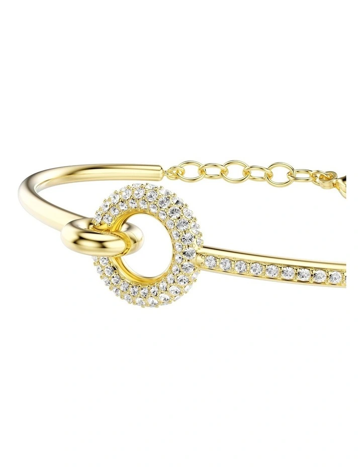 Dextera Bangle Round Cut Gold-Tone Plated in White image 4