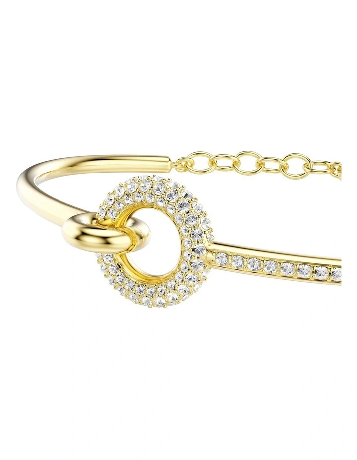 Dextera Bangle Round Cut Gold-Tone Plated in White image 4