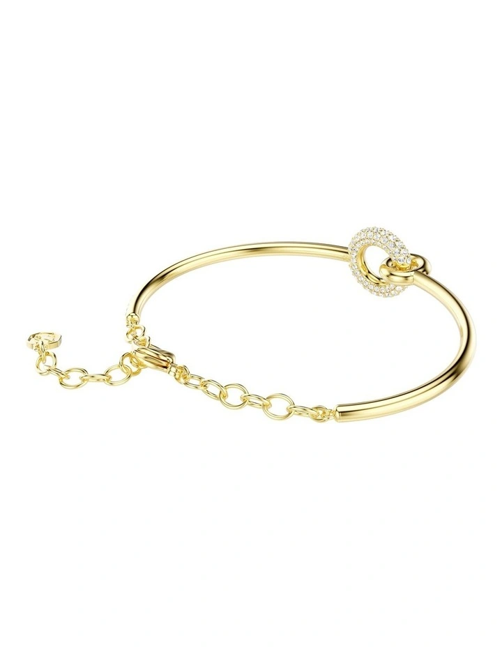 Dextera Bangle Round Cut Gold-Tone Plated in White image 5