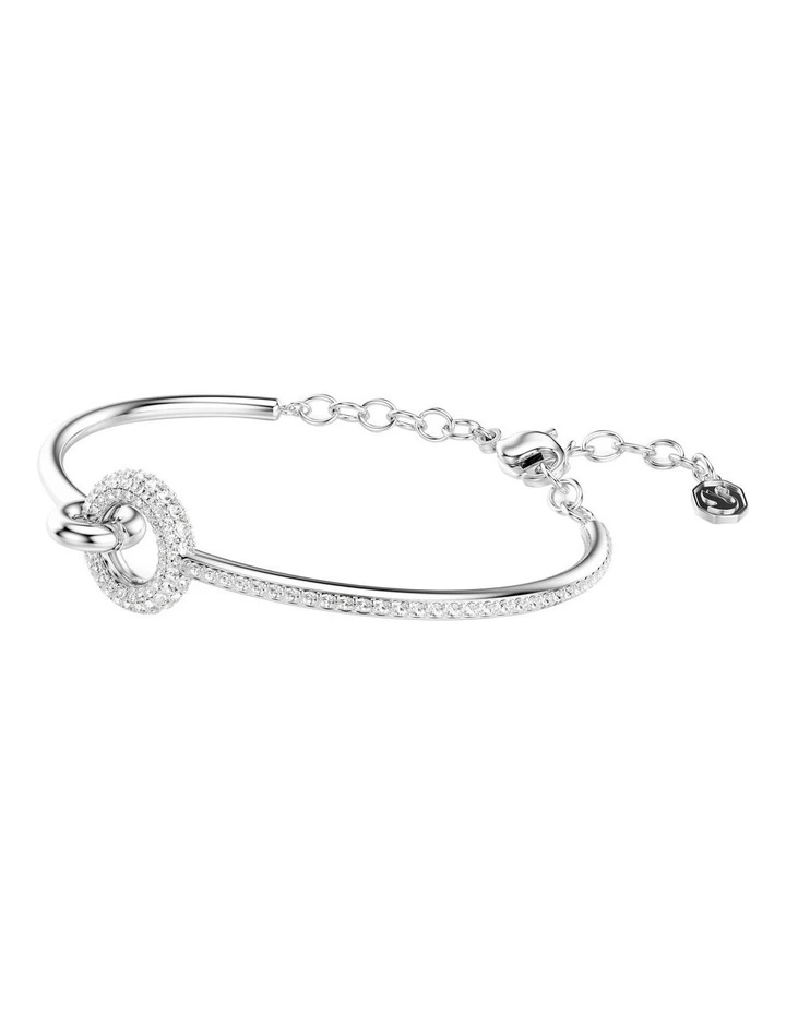 Dextera Bangle Round Cut Rhodium Plated in White image 2