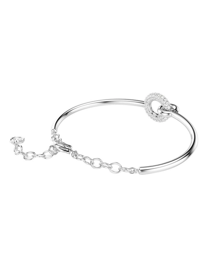 Dextera Bangle Round Cut Rhodium Plated in White image 5