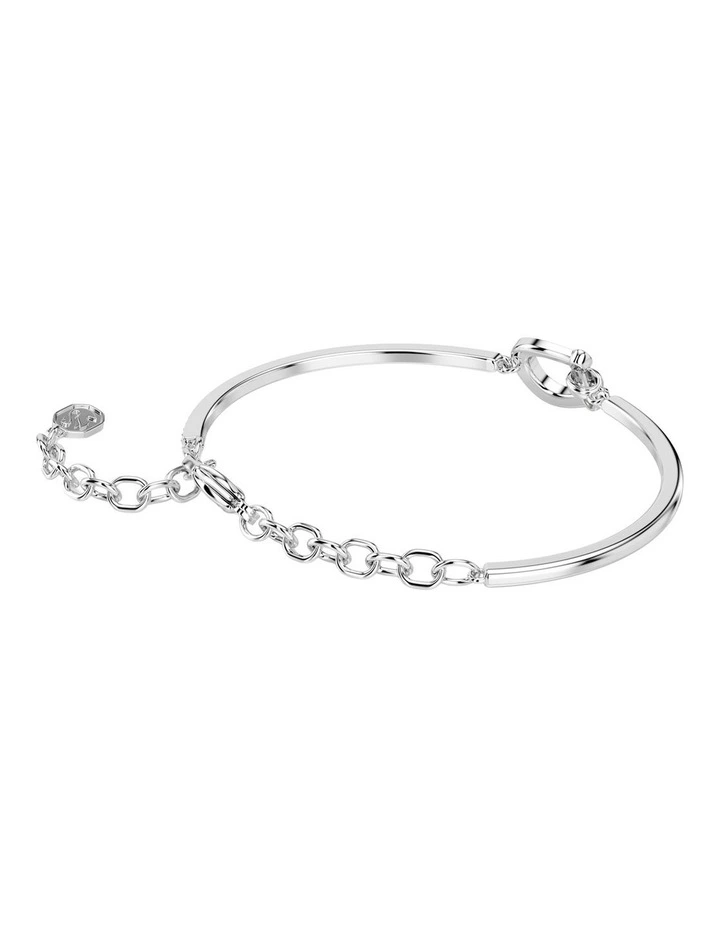 Pave Horse Shoe Rhodium Plated Symbolica Bracelet in White image 5