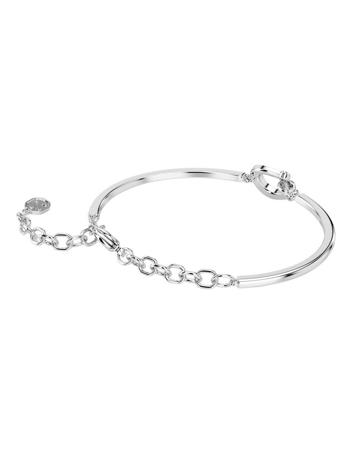 Pave Horse Shoe Rhodium Plated Symbolica Bracelet in White image 5