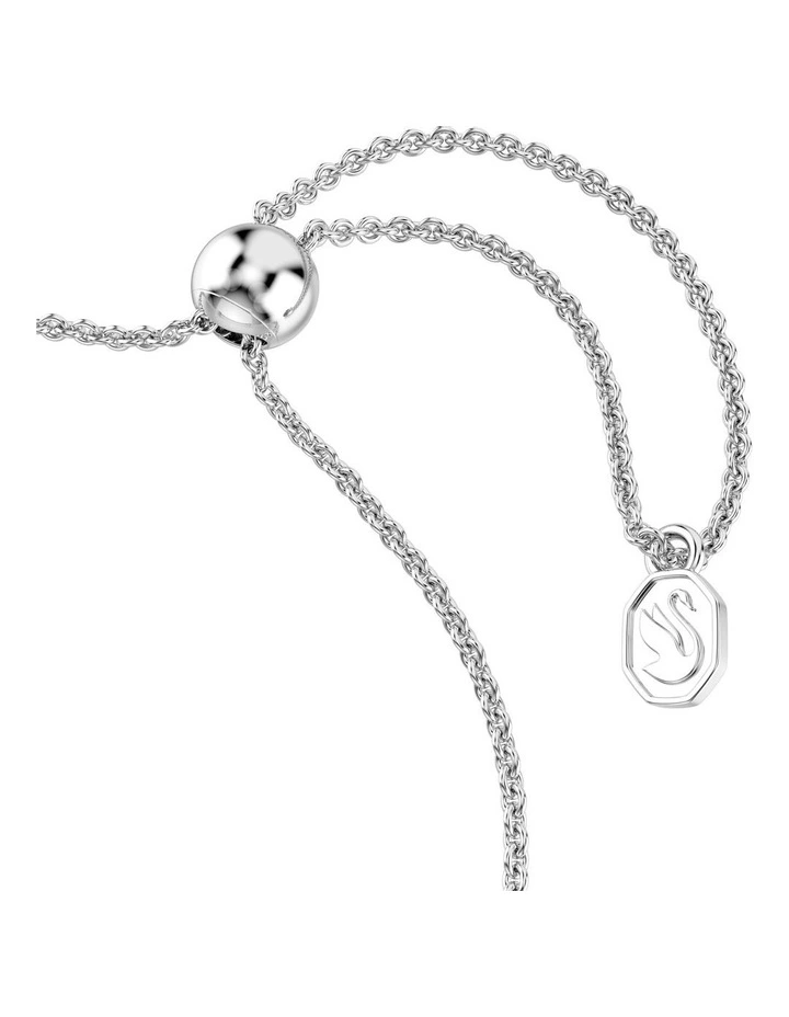 Mixed Cuts Arrow Rhodium Plated Idyllia Bracelet in White image 3